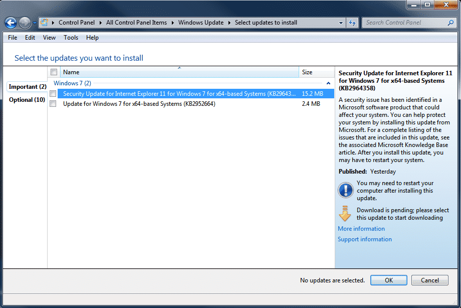 Windows 7 - Windows Update available02