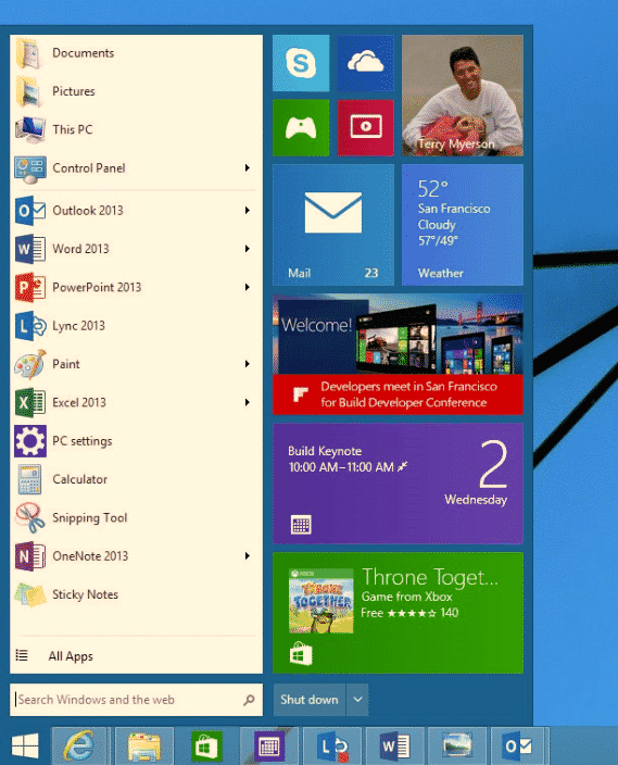 What the Windows 9 Start Menu might look like